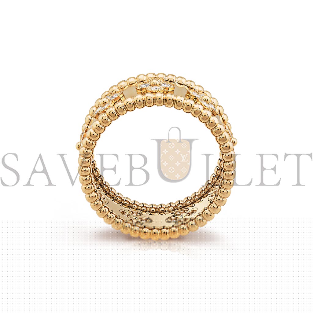 v*n cl*f arpels perlÉe clovers ring, small model - yellow gold, Di*m*nd  vcaro9nc00